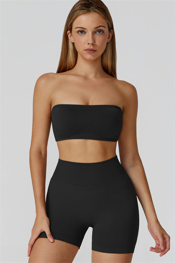 The Reign Sports Bra Shorts 2-Piece Set Black