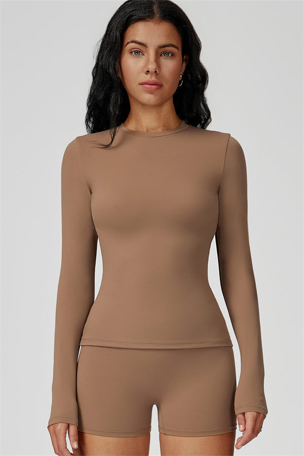 The Oasis Long Sleeve T-shirt Shorts 2-Piece Set Muesli