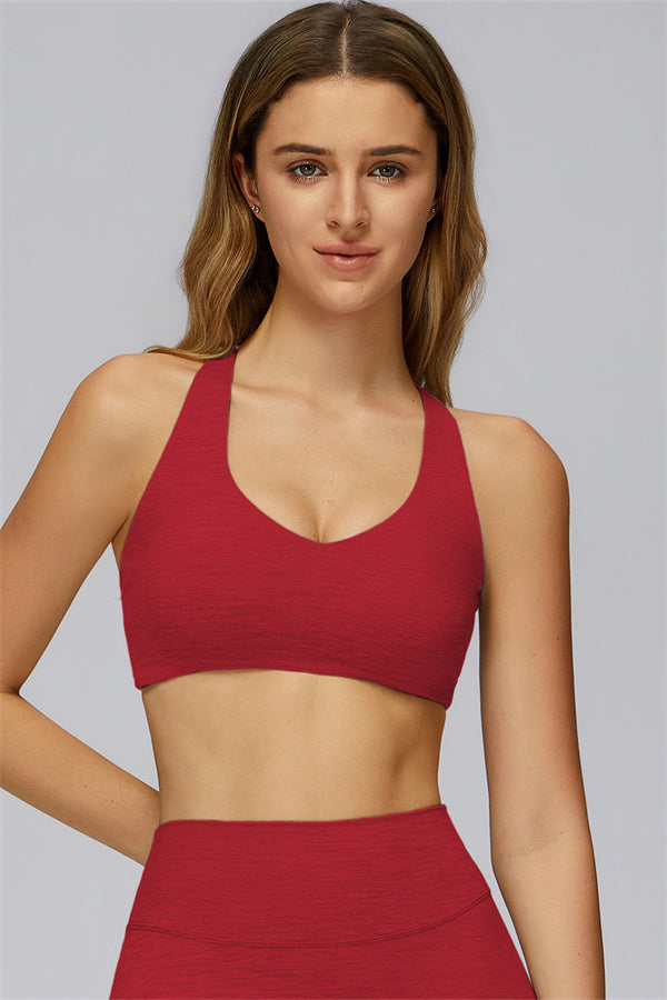 The Radiance Racerback Sports Bra Red