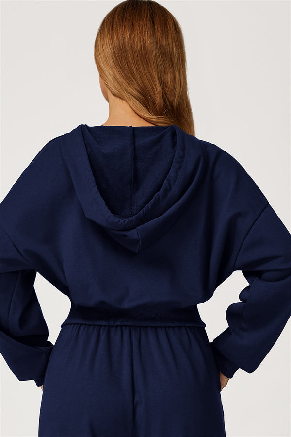 The Glacier Crop Hoodie Shorts 2-Piece Set