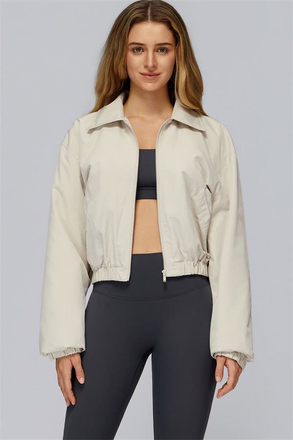 The Elle Form Crop Zip Jacket