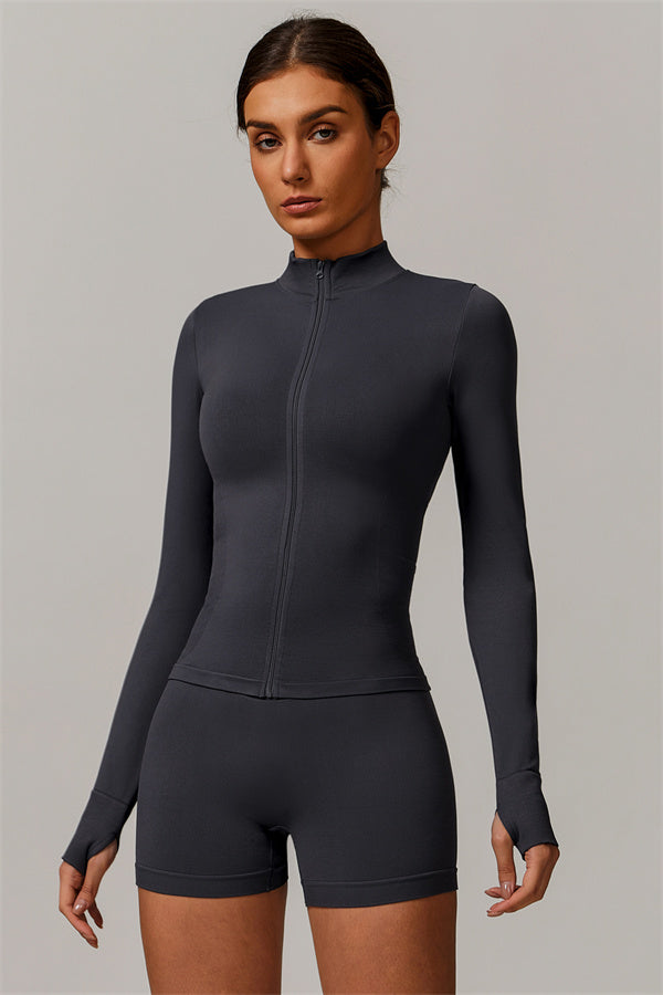 The Nova Luxe Jacket Sports Bra Shorts 3-Piece Set