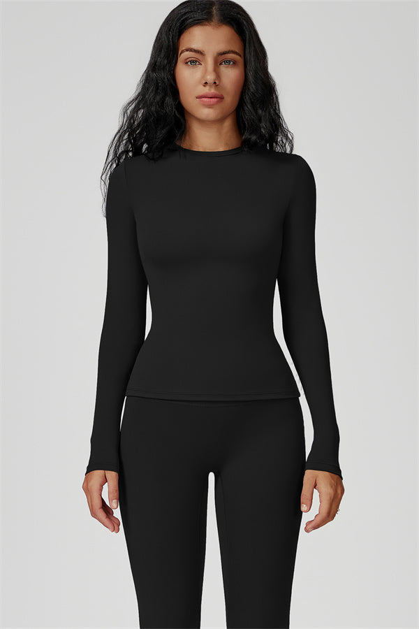 The Oasis Long Sleeve T-shirt Leggings 2-Piece Set Black