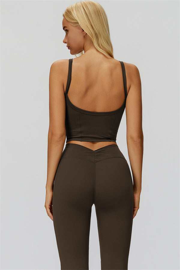 The Fyra Crop Tank Flared Leggings 2-Piece Set