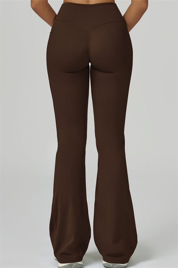 The Flourish Flared Leggings Taupe