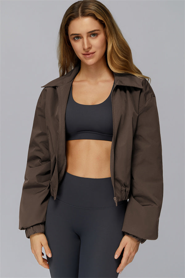 The Elle Form Crop Zip Jacket