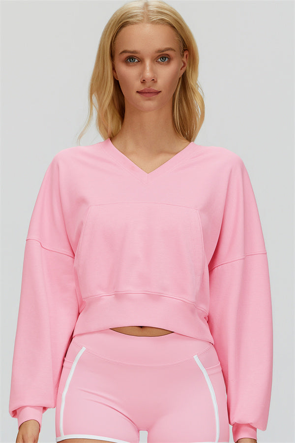 The Whisper V-Neck Hoodie Vanilla