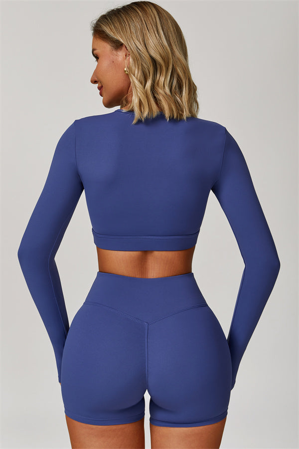 The Lavish Long Sleeve Cut-out Crop Top
