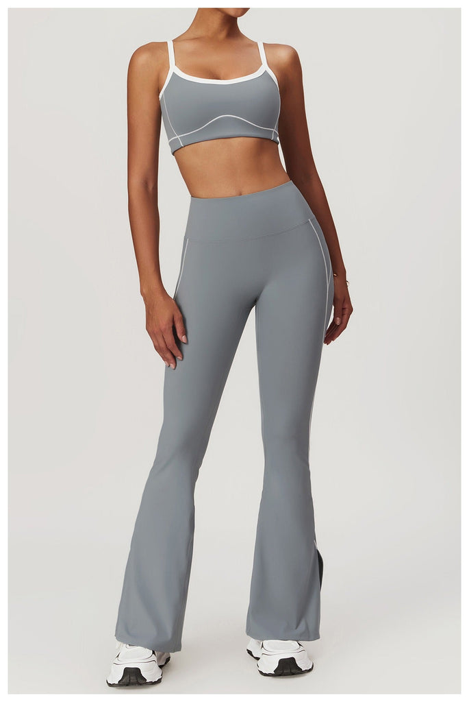 Celeste Panel Crop Top & Flared Set