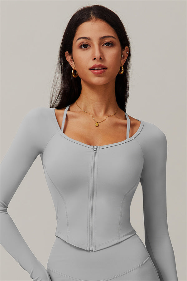 The Revive Crop Top Grey