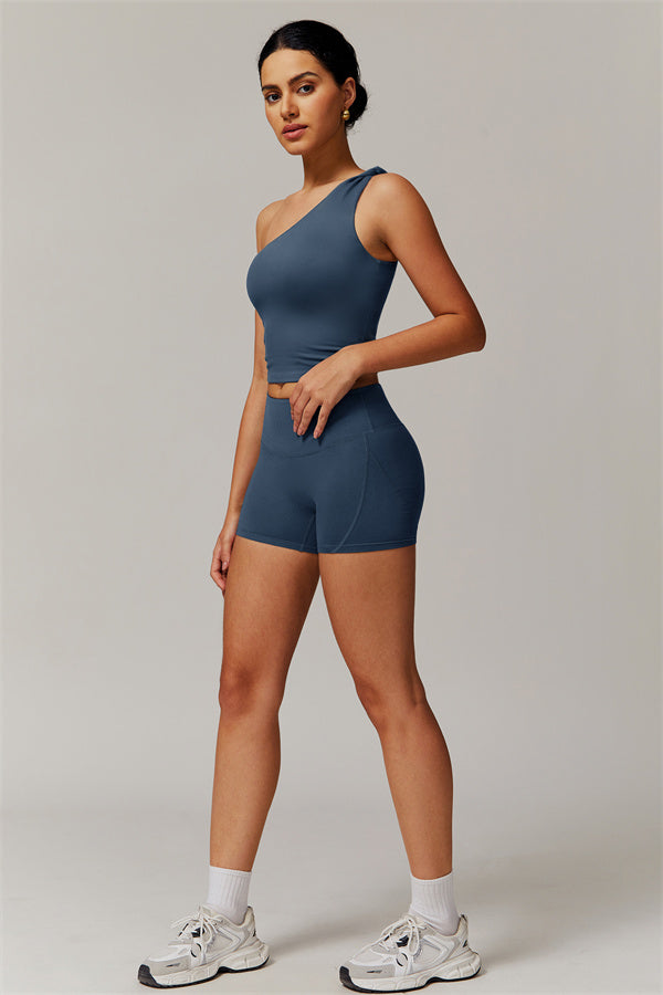 The Luxe One-Shoulder Crop Top