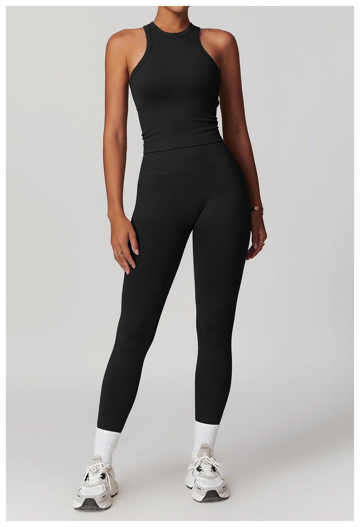 Blake Racer Top & Leggings Set Black
