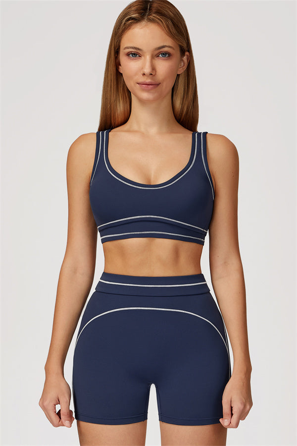 The Amara Sports Bra Shorts 2-Piece Set Cobalt