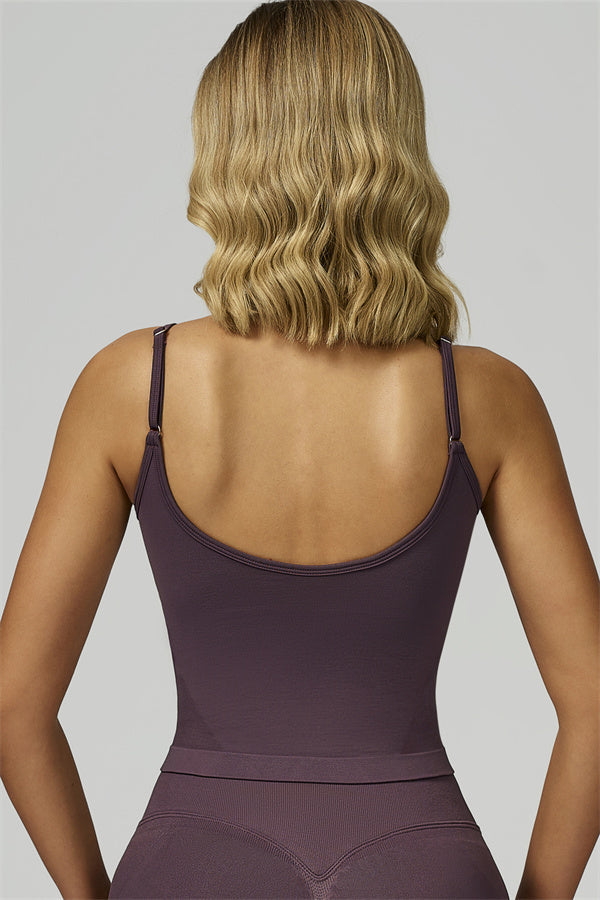 The Prime Crop Top Plum Purple