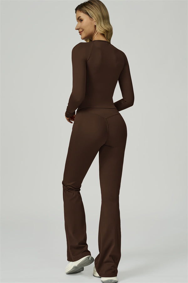 The FlexFit Active Top Flared Leggings 2-Piece Set