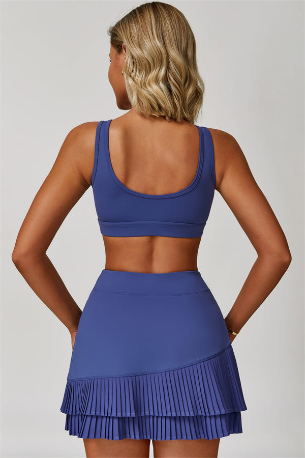 The Lavish Sports Bra Tennis Skirt 2-Piece Set