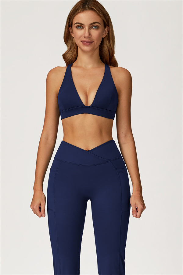 The Glacier Sports Bra Flared Leggings 2-Piece Set