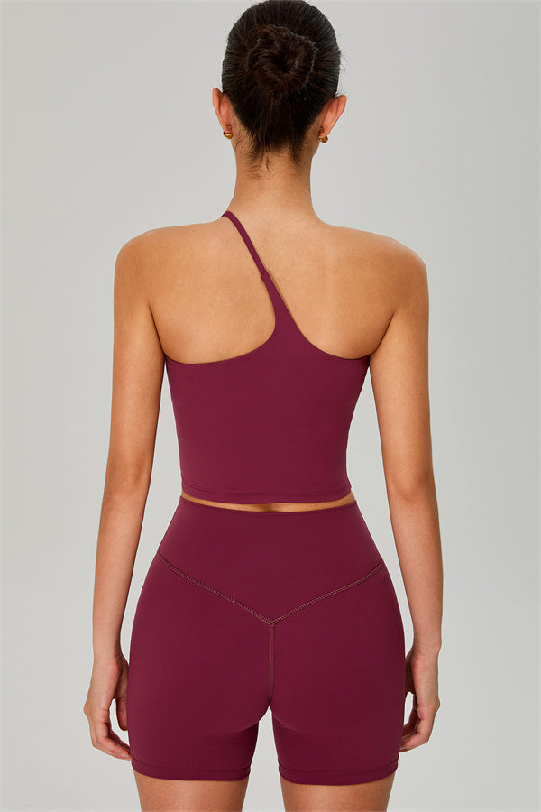 The Jewel One-Shoulder Crop Top Shorts 2-Piece Set