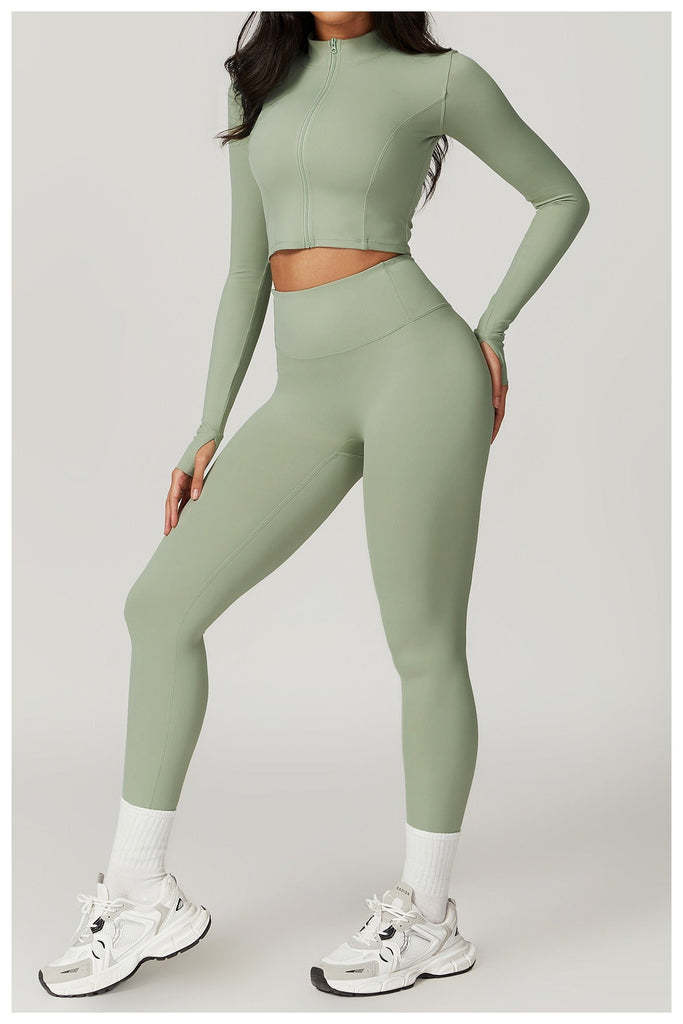 Madelyn 3 Piece Top & Leggings Set Sage