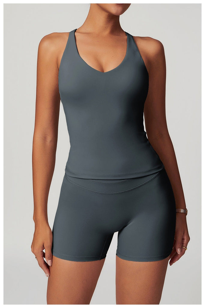 Holly Strappy Top & Shorts Set Graphite