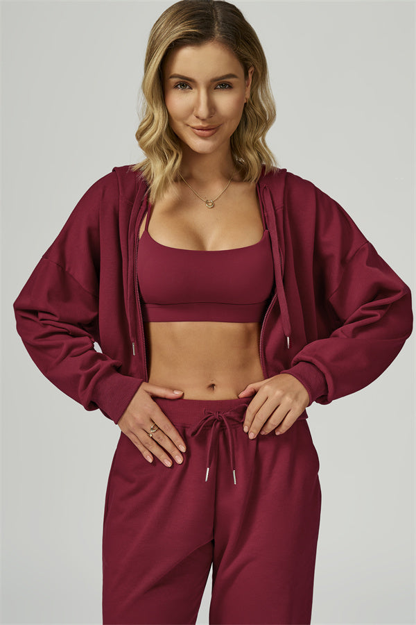 The FlexFit Crop Hoodie Pants 2-Piece Set