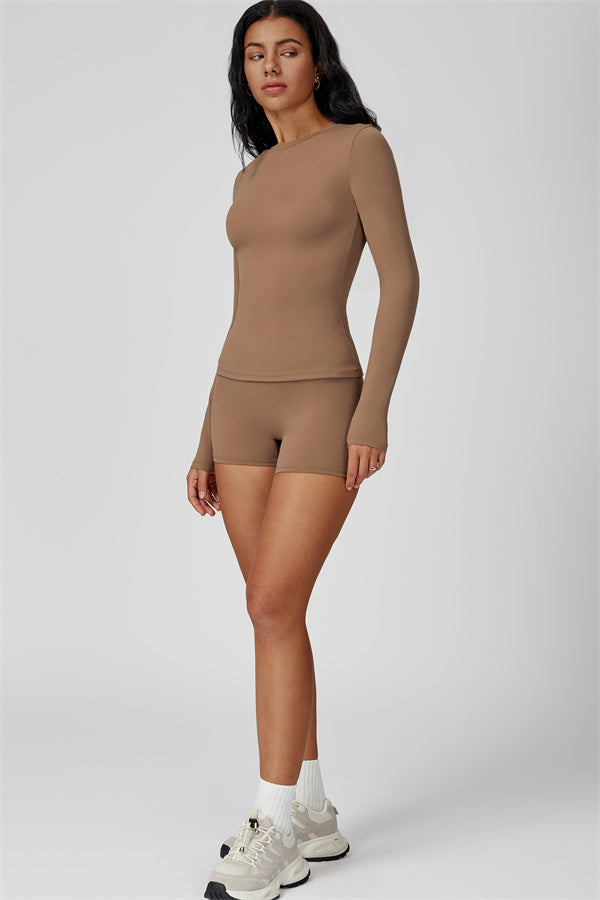 The Oasis Long Sleeve T-shirt Shorts 2-Piece Set