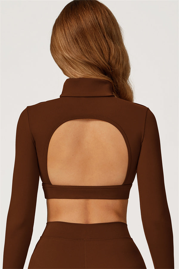 The Axis Crop Top Bistre