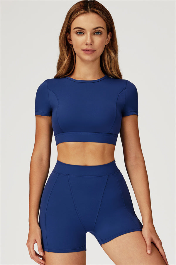 The Conquer T-shirt Shorts 2-Piece Set Cobalt
