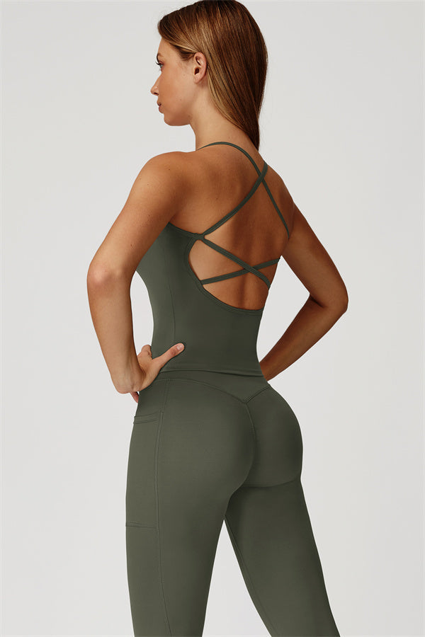 The Propel Crop Top Leggings 2-Piece Set Flint