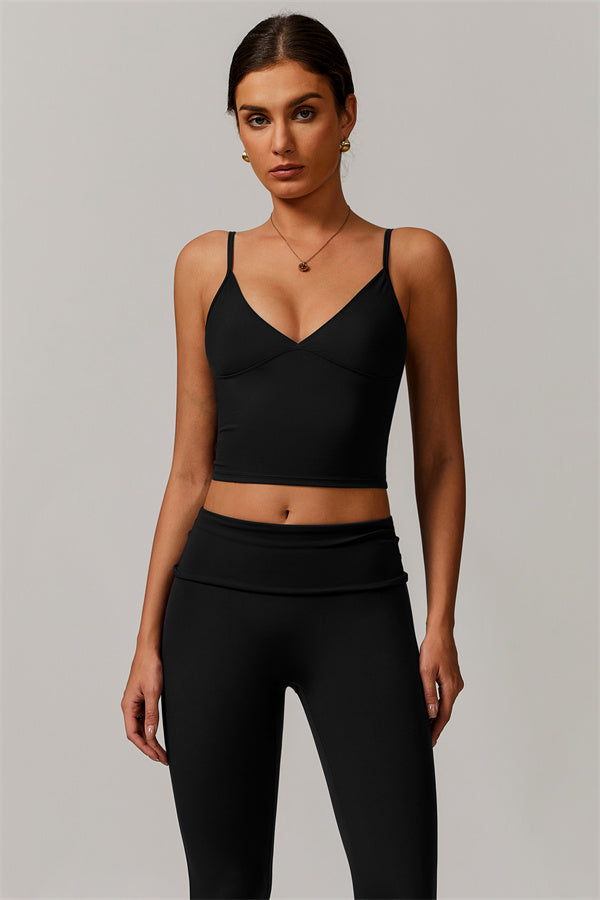 The Vigor Tank Top Leggings 2-Piece Set Black