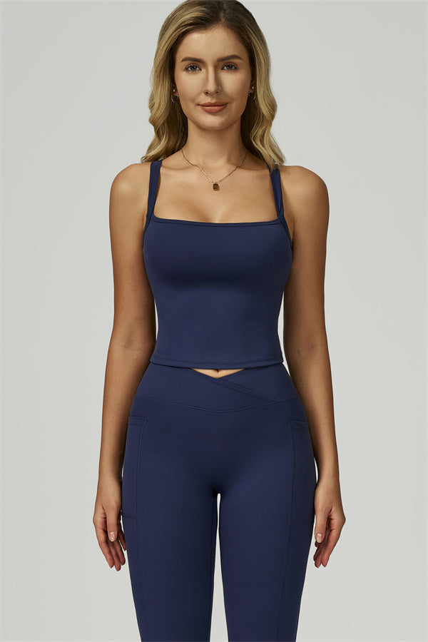 The Flourish Crop Tank Flared Leggings 2-Piece Set Haiti