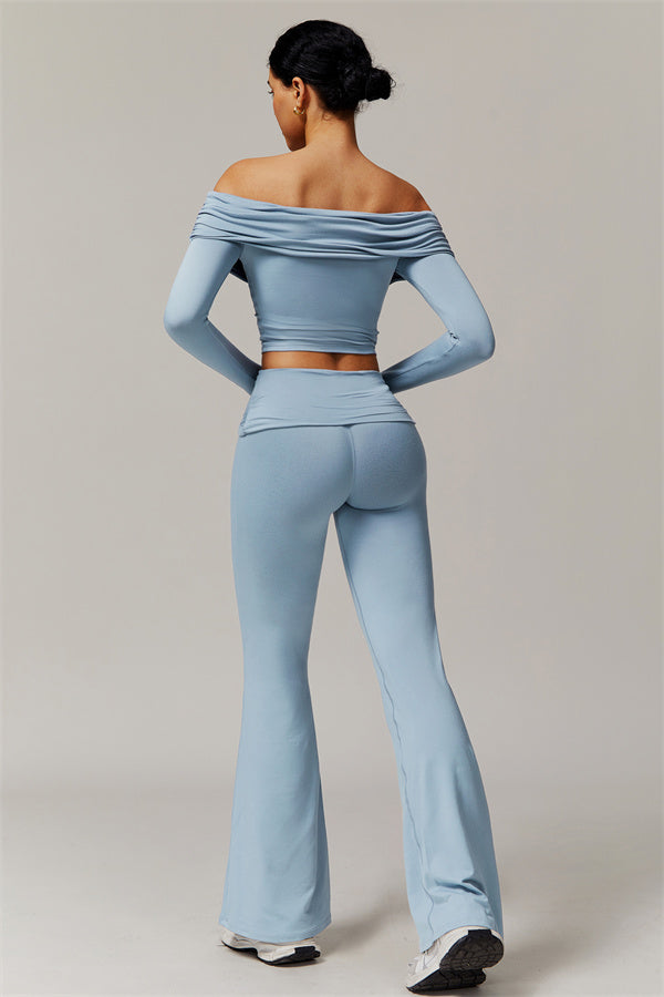 The Luxe Ruched Long Sleeve Off-Shoulder Top
