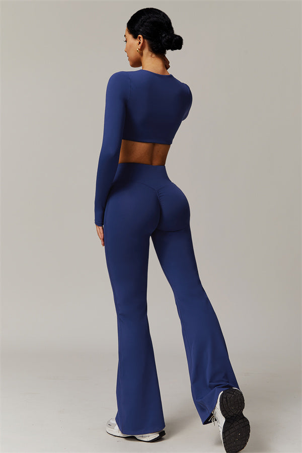 The Delicate Long Sleeve T-shirt Flared Leggings 2-Piece Set
