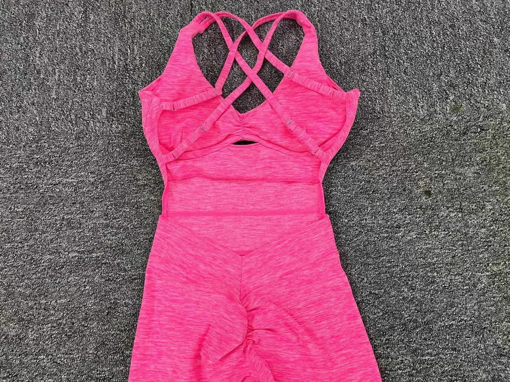 Double Cross Back Active Jumpsuit