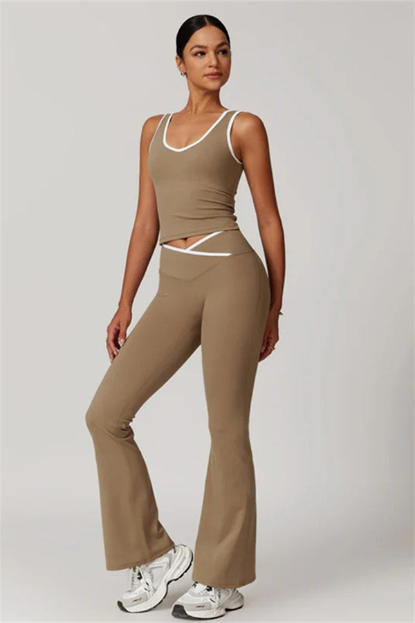 The Stamina Tank Top Flared Leggings 2-Piece Set