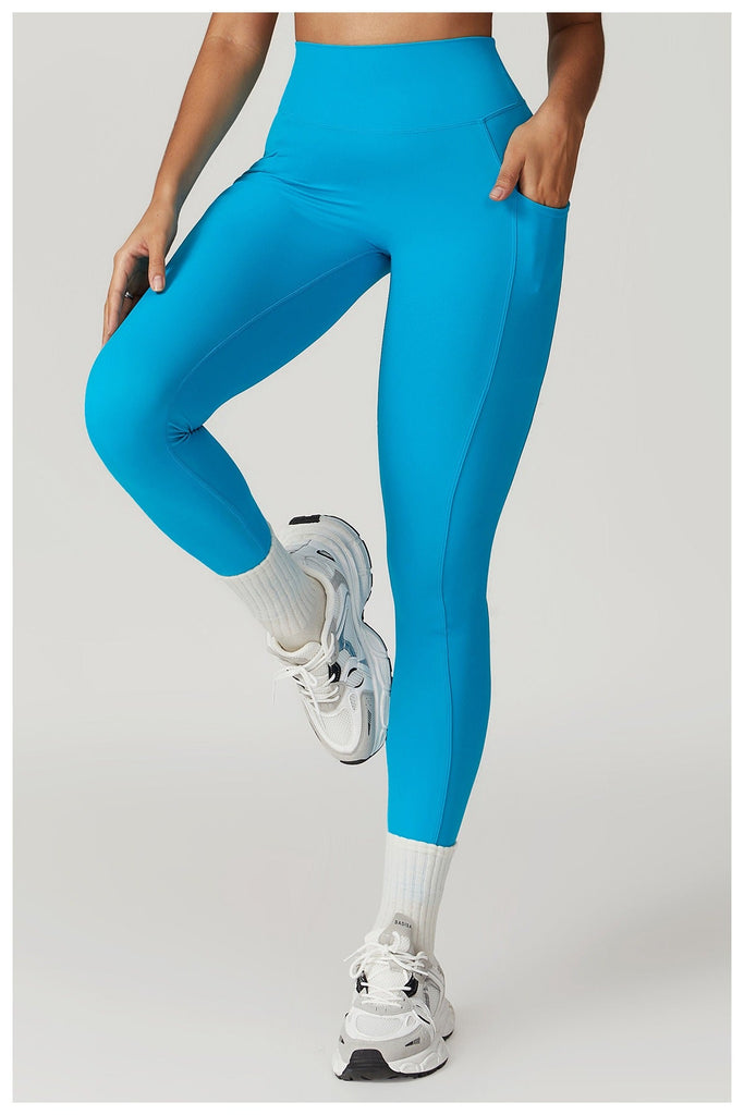 Gillian Side Pockets Leggings Sky blue