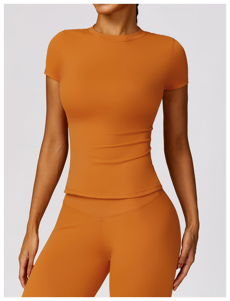 Stephanie T Sleeve Top Terracotta