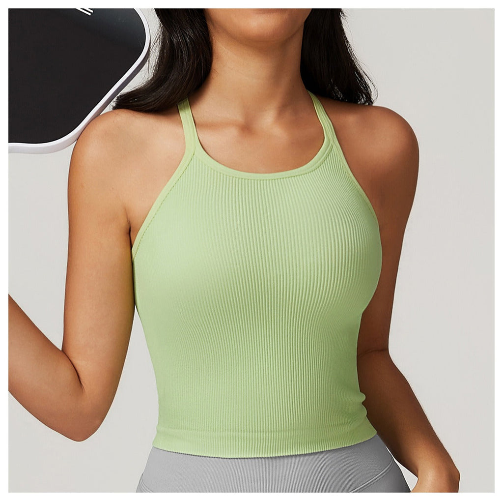 Etta Micro Ribbed Top Sage