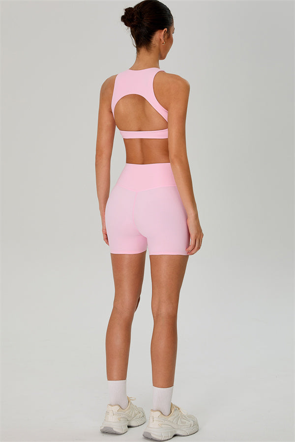 The Jewel Crop Top Crossover Shorts 2-Piece Set