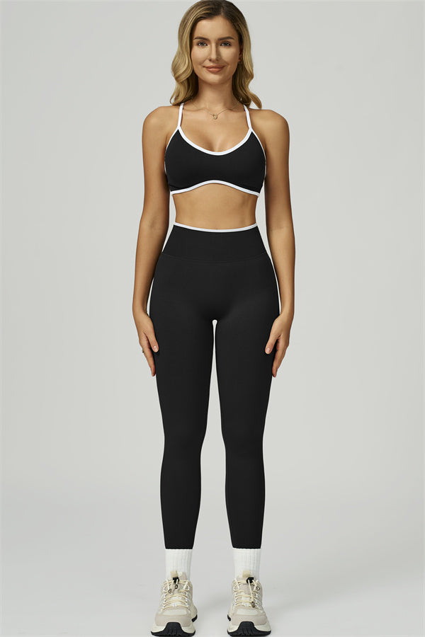 The Prime Contrast Sports Bra Leggings 2-Piece Set