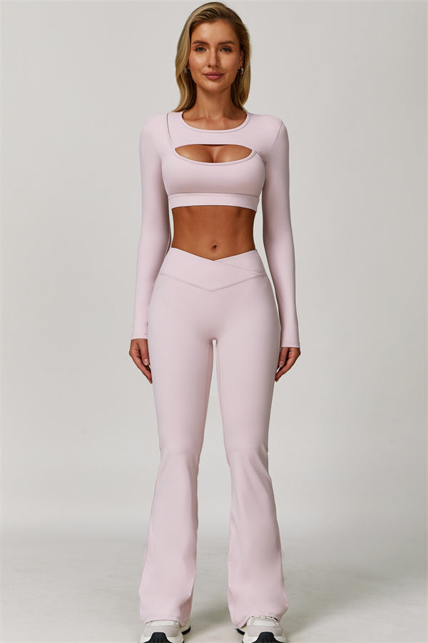 The Lavish Long Sleeve Cut-out Crop Top