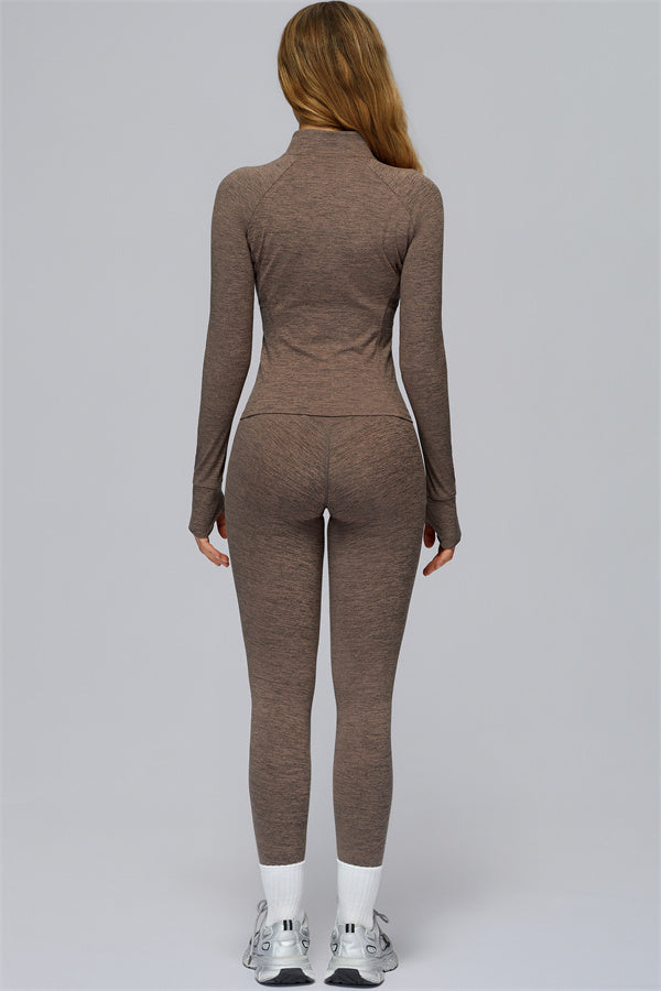 The Radiance Jacket Racerback Sports Bra Leggings 3-Piece Set