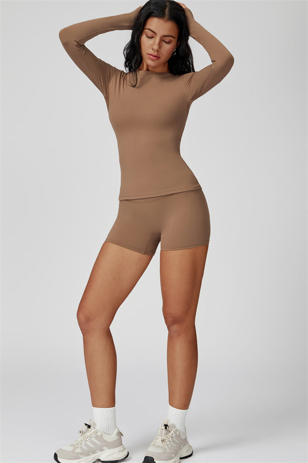 The Oasis Long Sleeve T-shirt Shorts 2-Piece Set