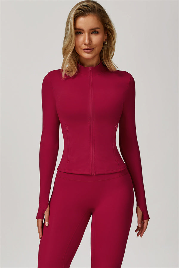The Refresh Jacket Leggings 2-Piece Set Vivid Carmine