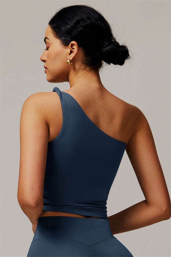 The Luxe One-Shoulder Crop Top