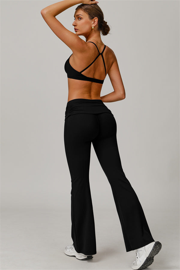 The Juno Star Sports Bra Flared Leggings 2-Piece Set