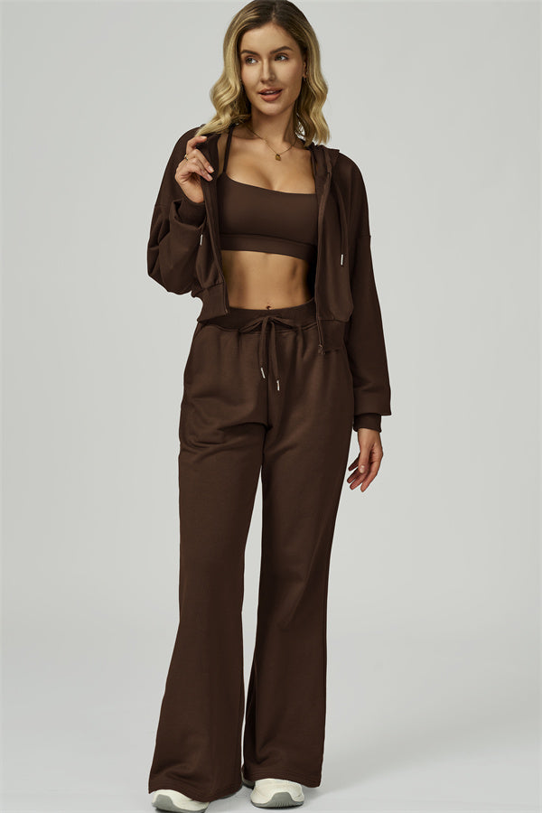 The FlexFit Crop Hoodie Pants 2-Piece Set