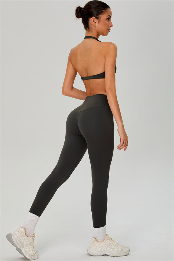 The Solid Sports Bra Leggings 2-Piece Set