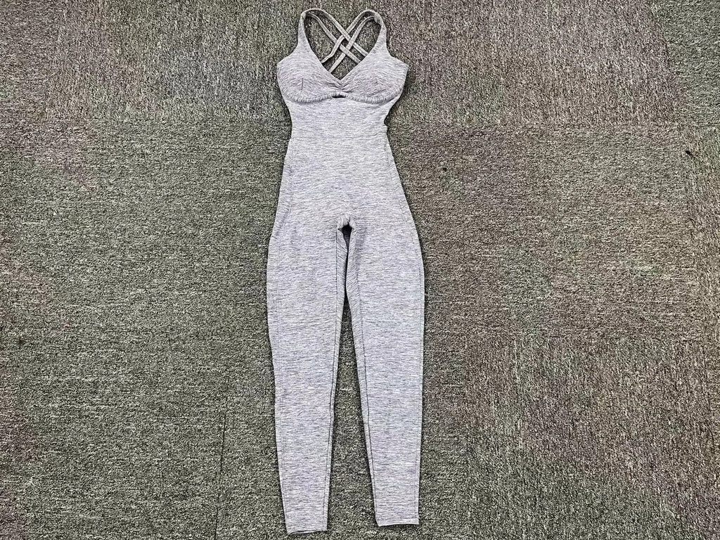 Double Cross Back Active Jumpsuit