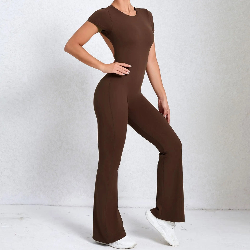 Essential Backless Flared Jumpsuit